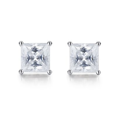 18K vàng Moissanite kim cương Stud bông tai cho quà sinh nhật