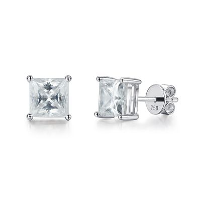 18K vàng Moissanite kim cương Stud bông tai cho quà sinh nhật