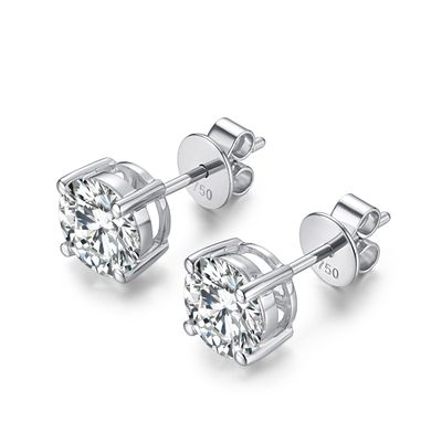 18k Gold Moissanite Diamond Stud Bàn tai vàng trắng Hỗ trợ tùy chỉnh