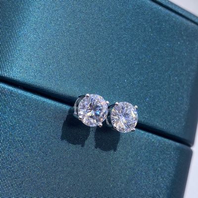 18k Gold Moissanite Diamond Stud Bàn tai vàng trắng Hỗ trợ tùy chỉnh