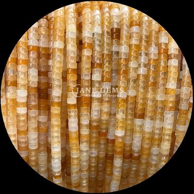 Đá quý Rondelle Beads Loose Drum Bead HeShi hình dạng sợi cho làm đồ trang sức