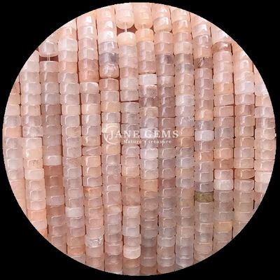 Đá quý tinh thể tự nhiên Rondelle hạt trống hình dạng lỏng chuỗi hạt cho quà tiệc
