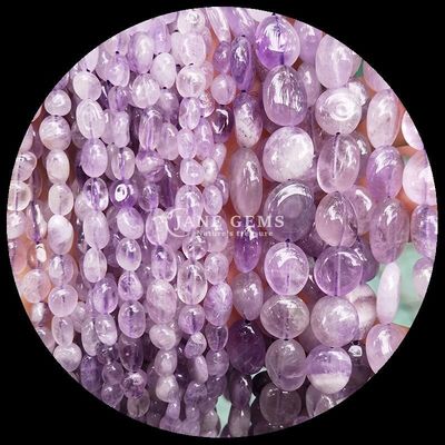 Đá quý tinh thể tự nhiên hình dạng không đều Rose Quartz / Strawberry Quartz / Amethyst / Clear Quartz Loose Bead Strands