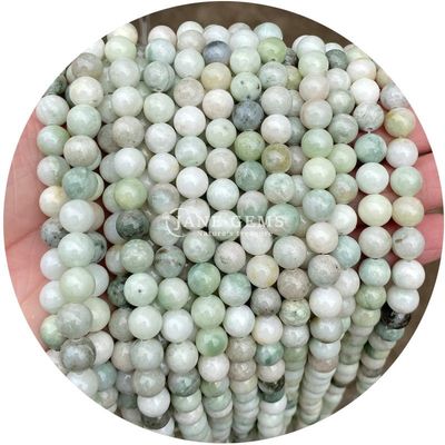 Sản phẩm bán buôn vòng đá tự nhiên hạt vòng lỏng hạt đá quý phụ kiện 8mm Aquamarine lỏng hạt cho đồ trang sức DIY