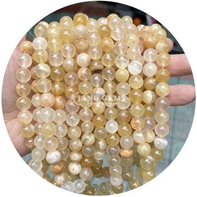 Sản phẩm bán buôn vòng đá tự nhiên hạt vòng lỏng hạt đá quý phụ kiện 8mm Aquamarine lỏng hạt cho đồ trang sức DIY