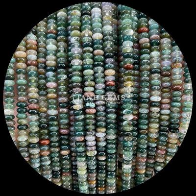 Đá quý tinh thể tự nhiên Rondelle Abacus hình Amazonite Tiger Eye Loose Bead Strands cho vòng đeo tay yoga