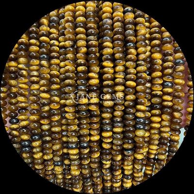 Đá quý tinh thể tự nhiên Rondelle Abacus hình Amazonite Tiger Eye Loose Bead Strands cho vòng đeo tay yoga