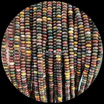 Đá quý tự nhiên Rondelle Abacus hình hạt màu hồng Aventurine Lapis Lazuli Sợi hạt lỏng lỏng cho năng lượng chữa bệnh