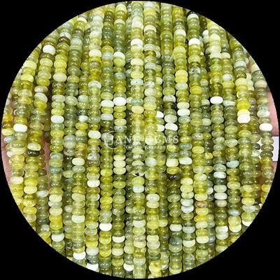Gems Bead tùy chỉnh kích thước Rondelle Abacus hình dạng đá quý Crazy Agate Aquamarine Loose Bead Strands để làm đồ trang sức