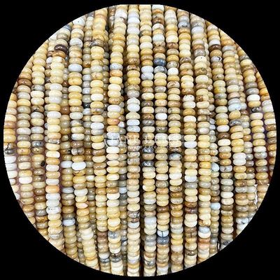 Gems Bead tùy chỉnh kích thước Rondelle Abacus hình dạng đá quý Crazy Agate Aquamarine Loose Bead Strands để làm đồ trang sức