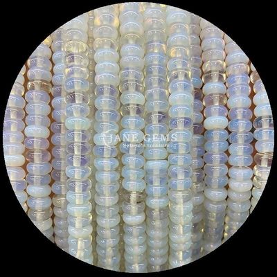 Gems Bead tùy chỉnh kích thước Rondelle Abacus hình dạng đá quý Opalite vàng lụa lỏng Bead sợi để làm đồ trang sức