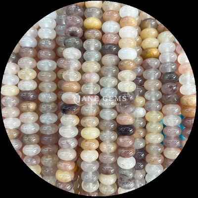 Gems Bead tùy chỉnh kích thước Rondelle Abacus hình dạng đá quý Opalite vàng lụa lỏng Bead sợi để làm đồ trang sức
