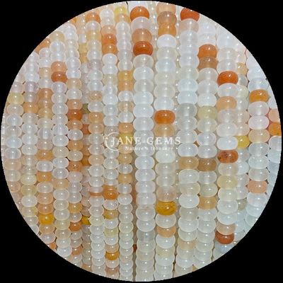 Gems Bead tùy chỉnh kích thước Rondelle Abacus hình dạng đá quý Opalite vàng lụa lỏng Bead sợi để làm đồ trang sức