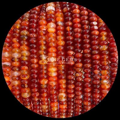 Kích thước tùy chỉnh Ngọc trai Bead Rondelle Abacus hình dạng đá quý Carnelian Quartz rõ ràng Loose Bead Strands cho làm đồ trang sức