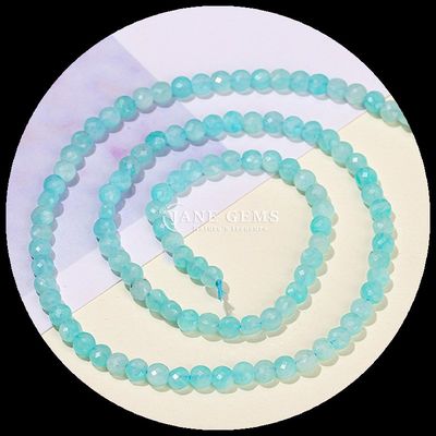 Hình dạng phẳng hạt mặt đá quý tinh thể hình dạng tròn Fluorite Prehnite sợi hạt lỏng cho làm đồ trang sức DIY