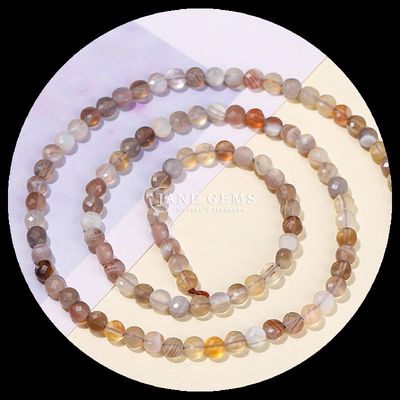 Hình dạng phẳng hạt đốm đá quý hình dạng tròn Tourmaline Peridot sợi hạt lỏng cho làm đồ trang sức DIY