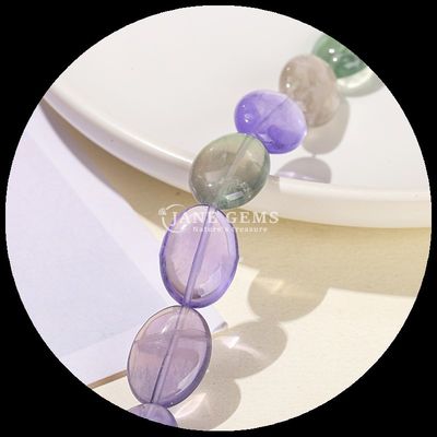 Các hạt Fluorite không đều Thạch tinh đá quý ống tròn hình giọt nước hình lỏng sợi hạt để làm đồ trang sức DIY