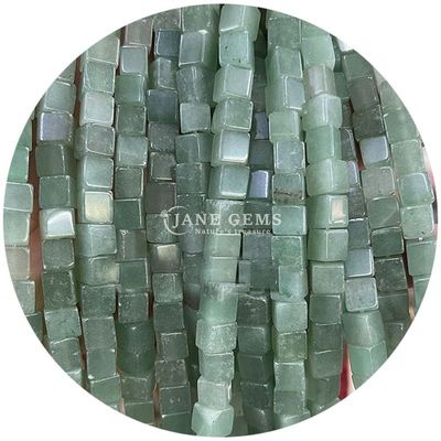 Đá ngọc kim tự nhiên bán lẻ hình vuông hạt cube lỏng đá hạt phụ kiện cube hạt spacers cho đồ trang sức
