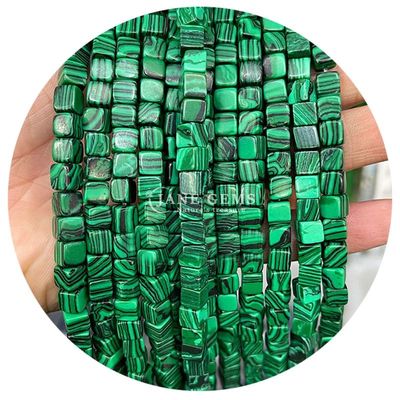 Đá ngọc kim tự nhiên bán lẻ hình vuông hạt cube lỏng đá hạt phụ kiện cube hạt spacers cho đồ trang sức