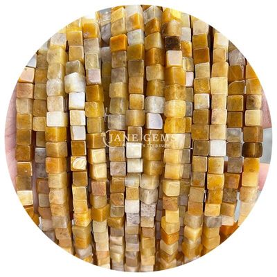 Đá ngọc kim tự nhiên bán lẻ hình vuông hạt cube lỏng đá hạt phụ kiện cube hạt spacers cho đồ trang sức