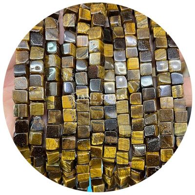 Đá ngọc kim tự nhiên bán lẻ hình vuông hạt cube lỏng đá hạt phụ kiện cube hạt spacers cho đồ trang sức