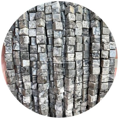 Đá ngọc kim tự nhiên bán lẻ hình vuông hạt cube lỏng đá hạt phụ kiện cube hạt spacers cho đồ trang sức