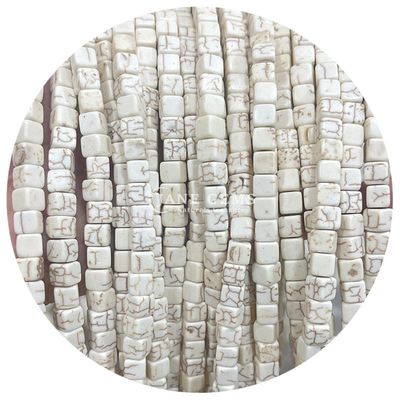 Đá ngọc thiên nhiên kim cương bán buôn Quadrat Agate Beads Cube Loose Turquoise Bead Accessories Spacers for Jewelry Making