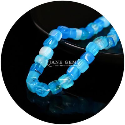 Đá ngọc thiên nhiên kim cương bán buôn Quadrat Agate Beads Cube Loose Turquoise Bead Accessories Spacers for Jewelry Making
