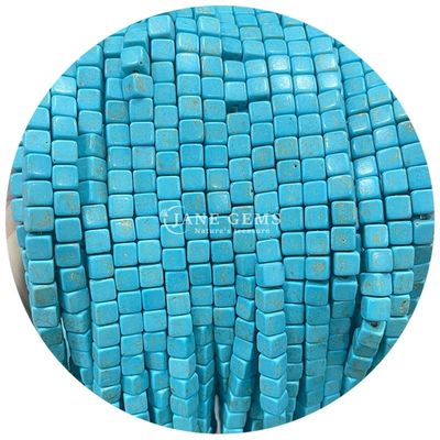 Đá ngọc thiên nhiên kim cương bán buôn Quadrat Agate Beads Cube Loose Turquoise Bead Accessories Spacers for Jewelry Making