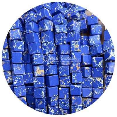 Đá ngọc thiên nhiên kim cương bán buôn Quadrat Agate Beads Cube Loose Turquoise Bead Accessories Spacers for Jewelry Making
