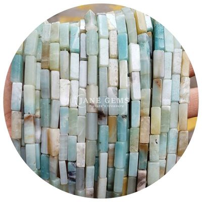 Hàng hóa bán buôn Genuine Loose Gemstone Beads Rectangular Cuboid Loose Stone Beads Spacers Phụ kiện cho đồ trang sức Diy
