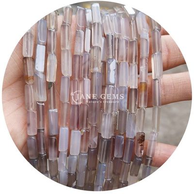 Hàng hóa bán buôn Genuine Loose Gemstone Beads Rectangular Cuboid Loose Stone Beads Spacers Phụ kiện cho đồ trang sức Diy