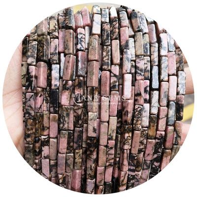 Hàng hóa bán buôn Genuine Loose Gemstone Beads Rectangular Cuboid Loose Stone Beads Spacers Phụ kiện cho đồ trang sức Diy