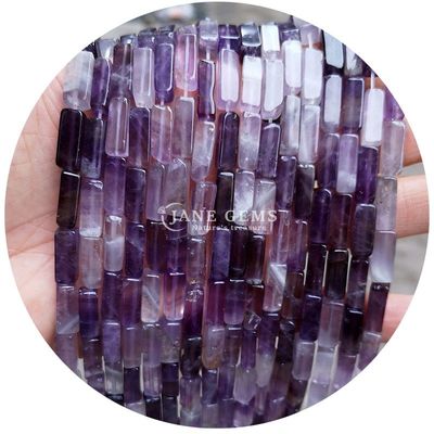 Hàng hóa bán buôn Genuine Loose Gemstone Beads Rectangular Cuboid Loose Stone Beads Spacers Phụ kiện cho đồ trang sức Diy