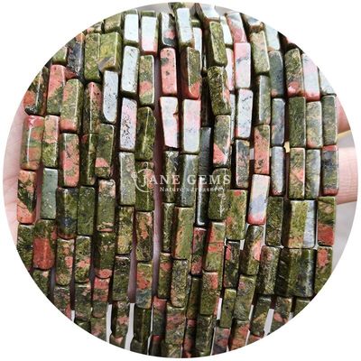 Hàng hóa bán buôn Genuine Loose Gemstone Beads Rectangular Cuboid Loose Stone Beads Spacers Phụ kiện cho đồ trang sức Diy