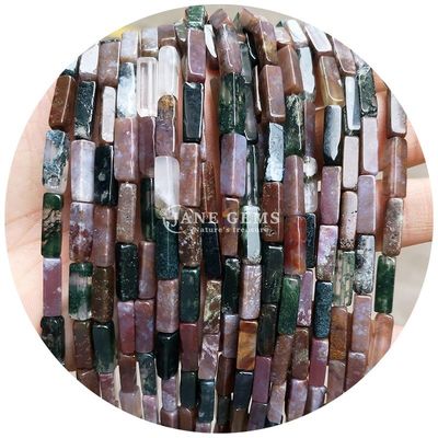 Hàng hóa bán buôn Genuine Loose Gemstone Beads Rectangular Cuboid Loose Stone Beads Spacers Phụ kiện cho đồ trang sức Diy