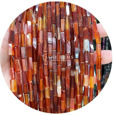 Hàng hóa bán buôn Genuine Loose Gemstone Beads Rectangular Cuboid Loose Stone Beads Spacers Phụ kiện cho đồ trang sức Diy