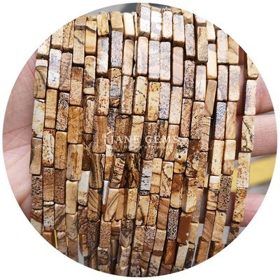 Hàng hóa bán buôn Genuine Loose Gemstone Beads Rectangular Cuboid Loose Stone Beads Spacers Phụ kiện cho đồ trang sức Diy