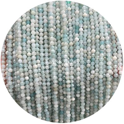 Ngọc quý hạt tinh thể tự nhiên hình dạng tròn hình dạng Amazonite nhỏ Apatite sợi hạt lỏng cho vòng tay