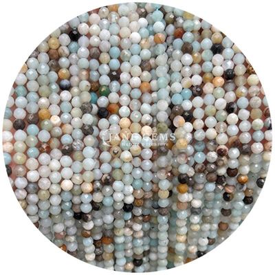 Ngọc quý hạt tinh thể tự nhiên hình dạng tròn mặt nhỏ Lapis Lazuli Amethyst Nhẫn hạt lỏng cho vòng tay