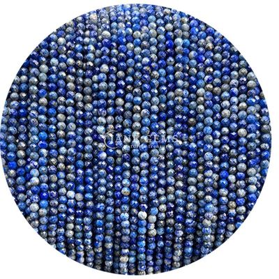 Ngọc quý hạt tinh thể tự nhiên hình dạng tròn mặt nhỏ Lapis Lazuli Amethyst Nhẫn hạt lỏng cho vòng tay
