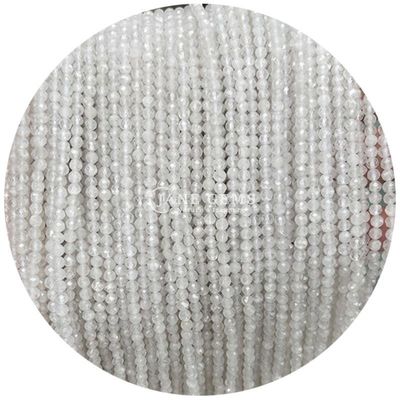 Ngọc quý hạt tinh thể tự nhiên hình dạng tròn hình dạng tròn màu trắng nhỏ Jade Howlite dây đeo hạt lỏng cho vòng tay