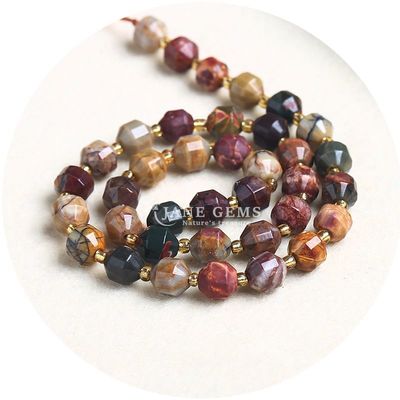 Đá kim tự nhiên bán buôn đá quý hình ô liu hạt mặt mặt đá lỏng phụ kiện hạt Rhombus Bead Spacer