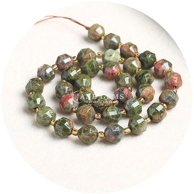 Đá kim tự nhiên bán buôn đá quý hình ô liu hạt mặt mặt đá lỏng phụ kiện hạt Rhombus Bead Spacer