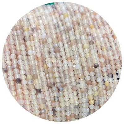 Ngọc quý hạt tinh thể tự nhiên hình tròn hình mặt nhỏ topaz đỏ Aventurine lỏng hạt dây đeo đeo tay