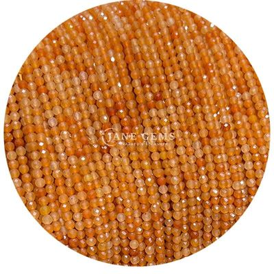 Ngọc quý hạt tinh thể tự nhiên hình tròn hình mặt nhỏ topaz đỏ Aventurine lỏng hạt dây đeo đeo tay