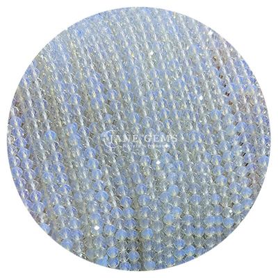 Ngọc quý hạt tinh thể tự nhiên hình dạng tròn mặt nhỏ Citrine Sunstone Loose Bead Strands cho vòng tay