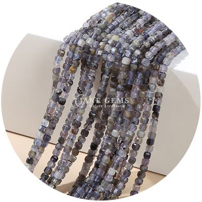 Đá kim cương tự nhiên bán buôn hạt lỏng hình vuông hạt lỏng hình khối Amethyst Tourmaline Tiger Eye Bead cho đồ trang sức