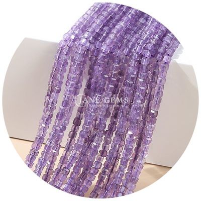 Đá kim cương tự nhiên bán buôn hạt lỏng hình vuông hạt lỏng hình khối Amethyst Tourmaline Tiger Eye Bead cho đồ trang sức