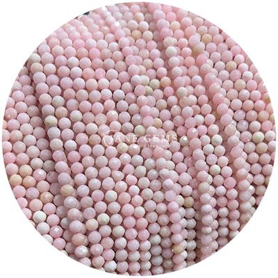 Đá đốm màu hồng Opal đá quý hạt tinh thể tự nhiên hình tròn hình dạng tròn nhỏ lỏng lỏng hạt cho vòng đeo tay